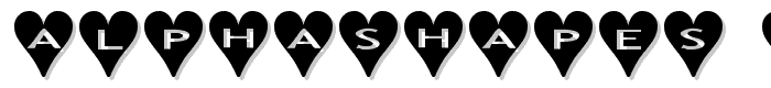 AlphaShapes hearts font